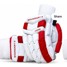 Boundary X 102 Red and White Batting Gloves Youth RH